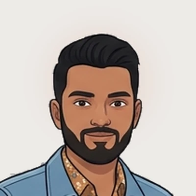 Illustrated portrait of Arjun Mehta