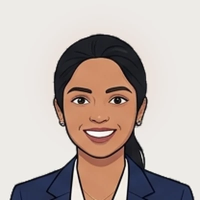 Illustrated portrait of Divya Raghavan